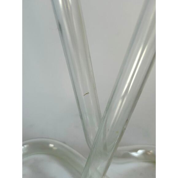 Vintage Hand Blown Delicate Infinity Bud Vase with Scalloped Edges - Picture 4 of 4